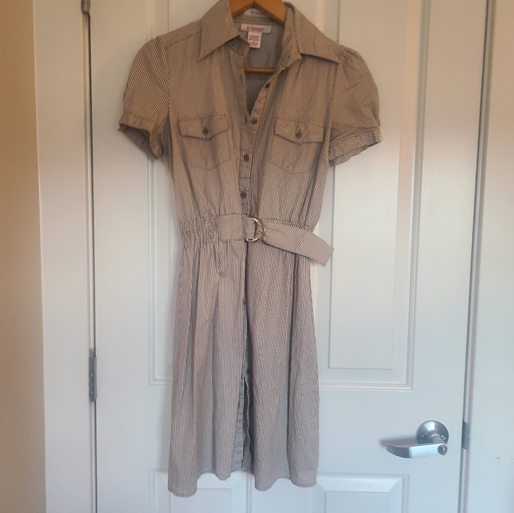 VINTAGE Y2K Stripped Buckel Dress Millenium Dress size Small